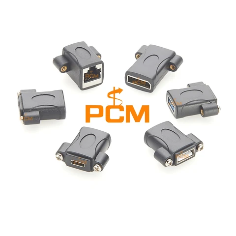 Винтовой замок RJ45 для крепления на панели Cat.5e Gigabit Ethernet Разъем 8P8C «мама-мама» для крепления сетевого шкафа, 2 шт.