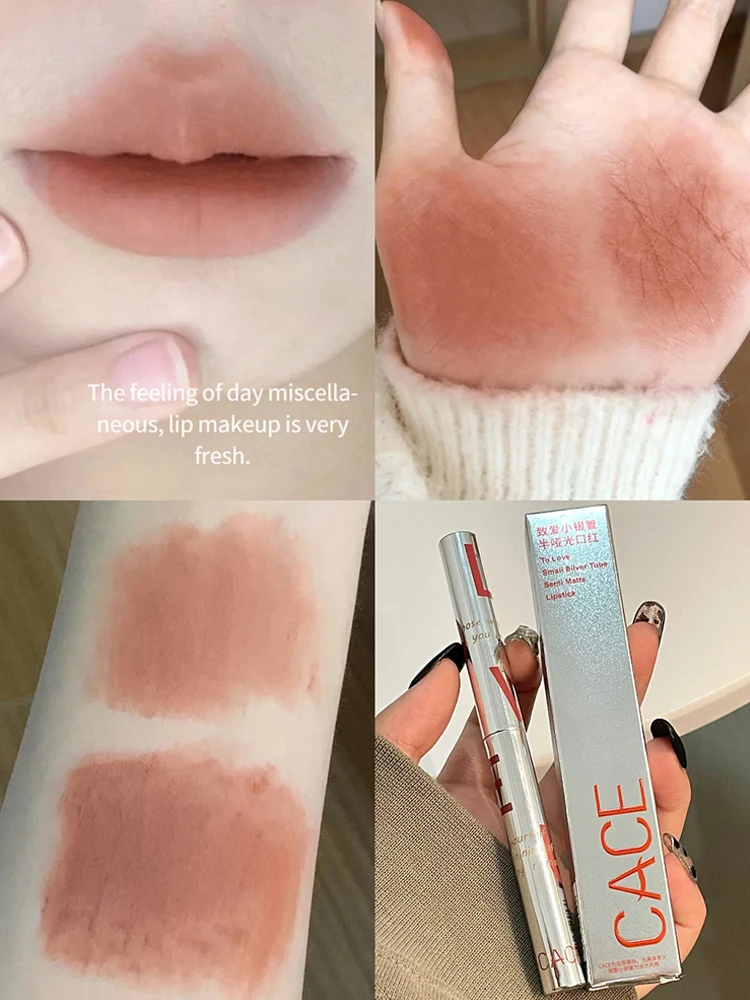 Однотонная помада, сексуальный стойкий бархатный матовый блеск для губ, Макияж для губ, женский красивый красный антипригарный блеск для губ, 6 цветов