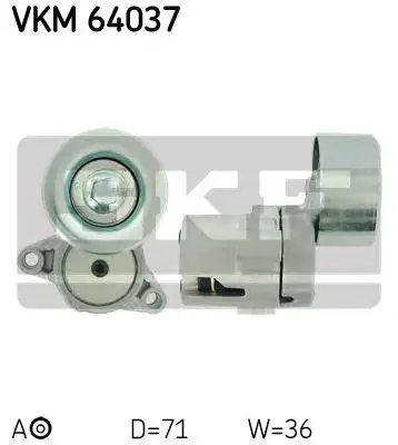 SKF VKM64037 Натяжитель приводного ремня MAZDA: 6 2.0 DI 02-07 Hatchback Station Wagon MPV II 2 | Автомобили и