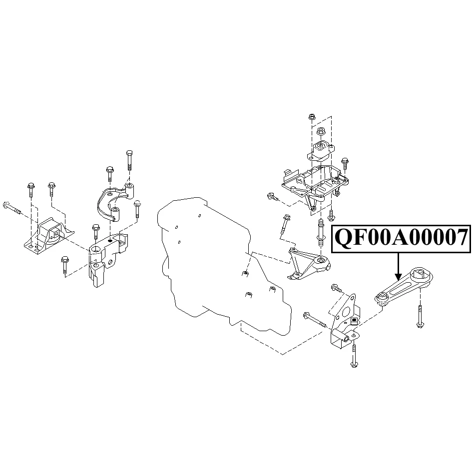 Опора двигателя Quattro Freni QF00A00007 Опоры Запчасти