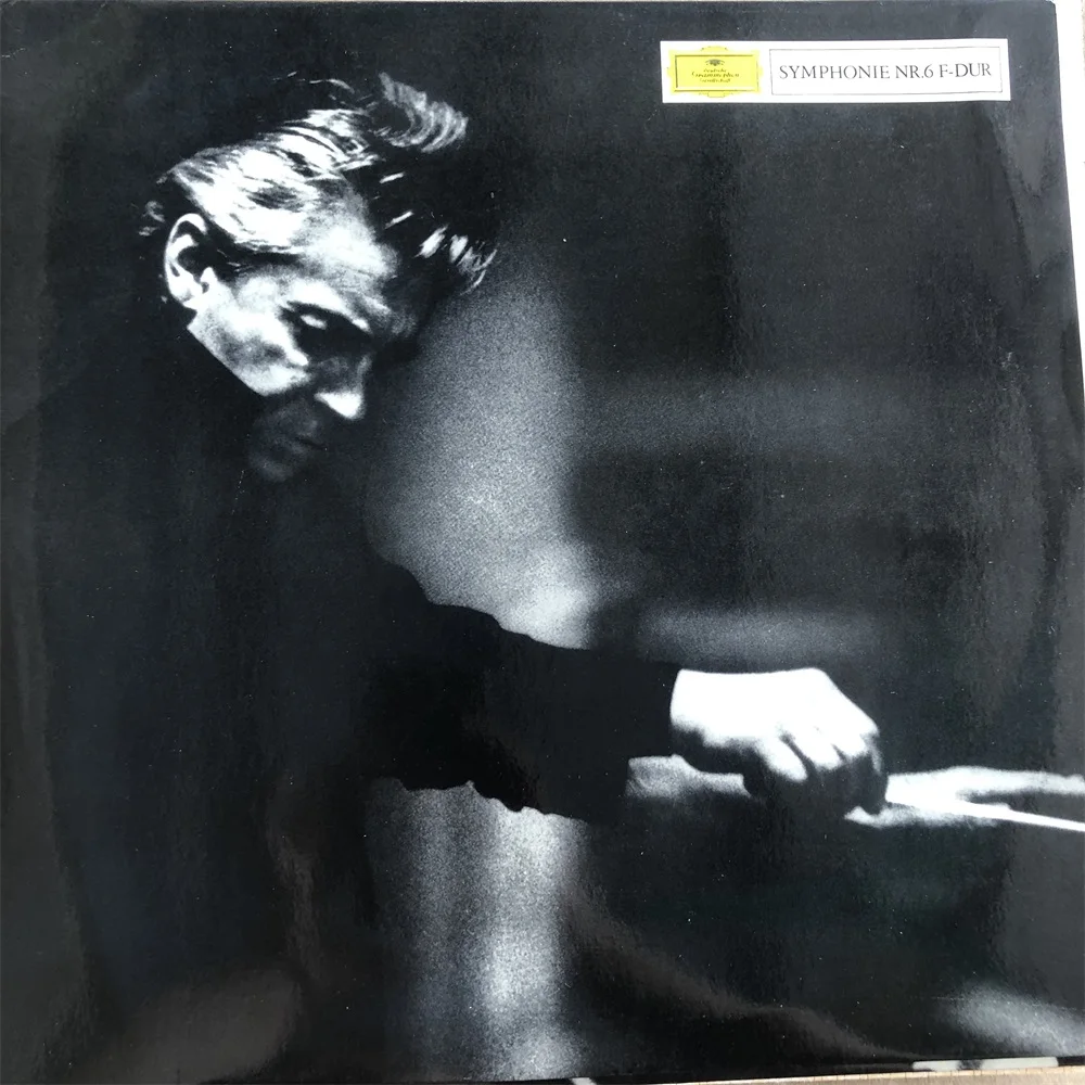 Old 33 RPM 12 inch 30 cm Vinyl Records LP Disc Karajan Conductor Beethoven Symphony No. 6 World Classic Music Used
