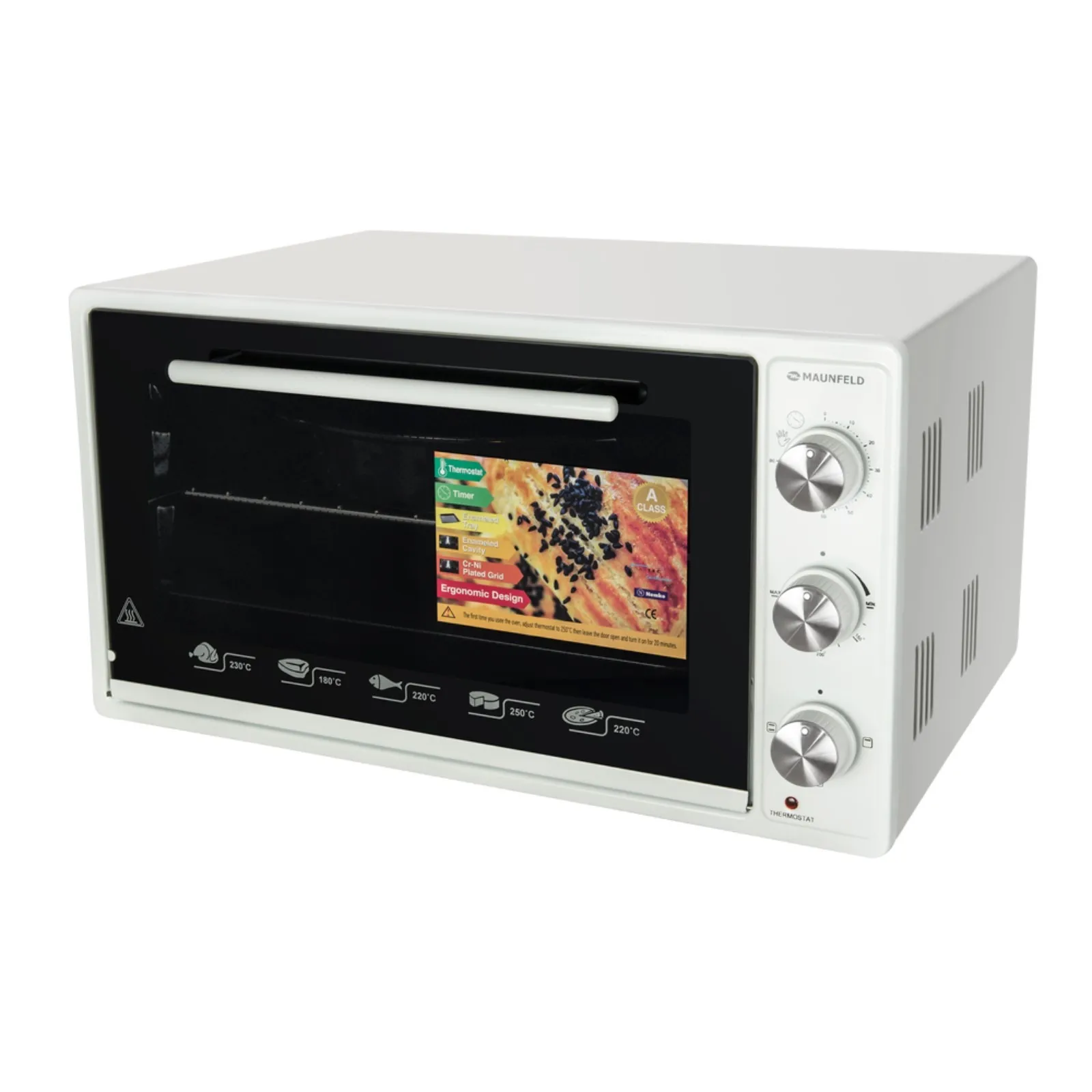 Мини-печь MAUNFELD CEMOB.363.W 1300 Вт 36 л 50-300°С гриль таймер белая