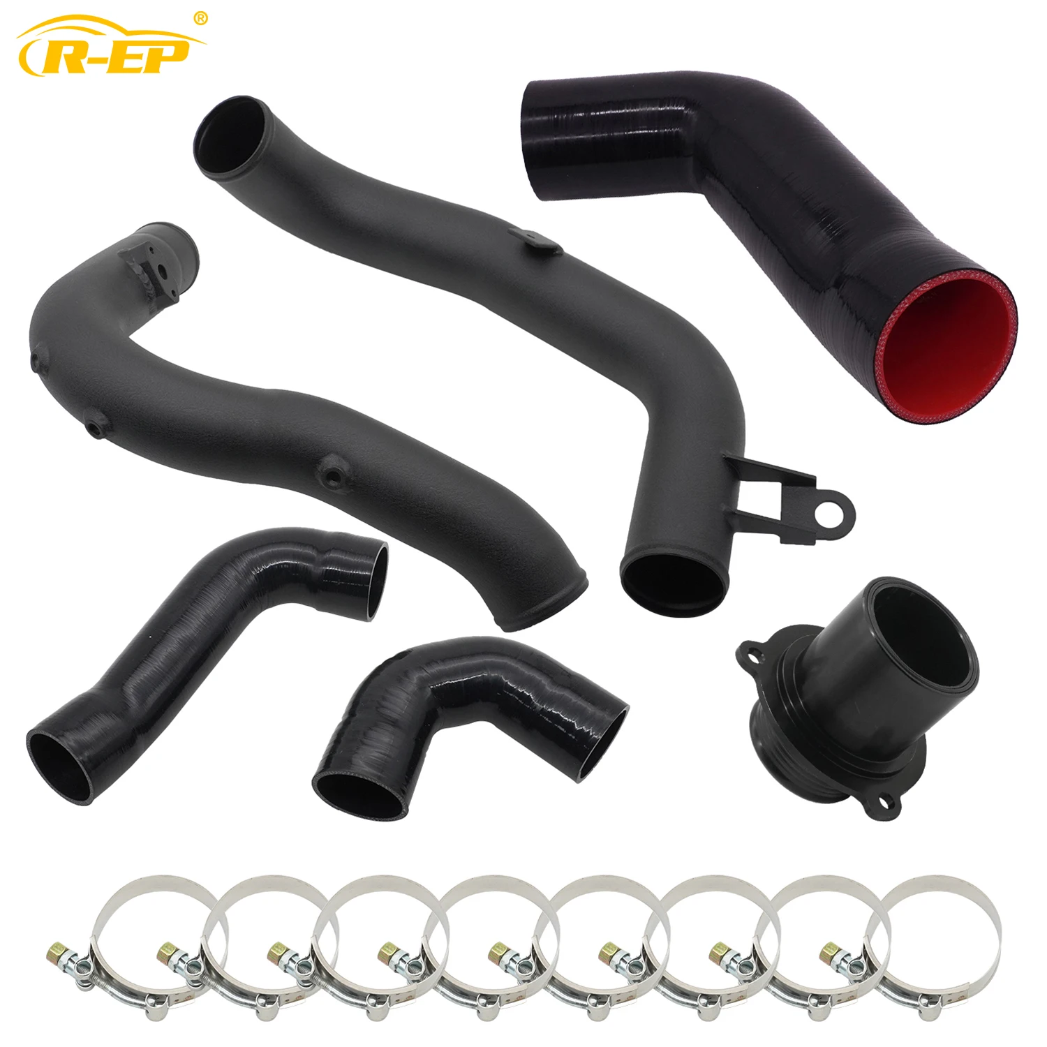 High Flow Intercooler Turbo Charge Pipe Kit with Muffler Delete for VW Golf MK7 GTI MQB EA888 Gen3 Audi S3 A3 8V Cupra 1.8T 2.0T