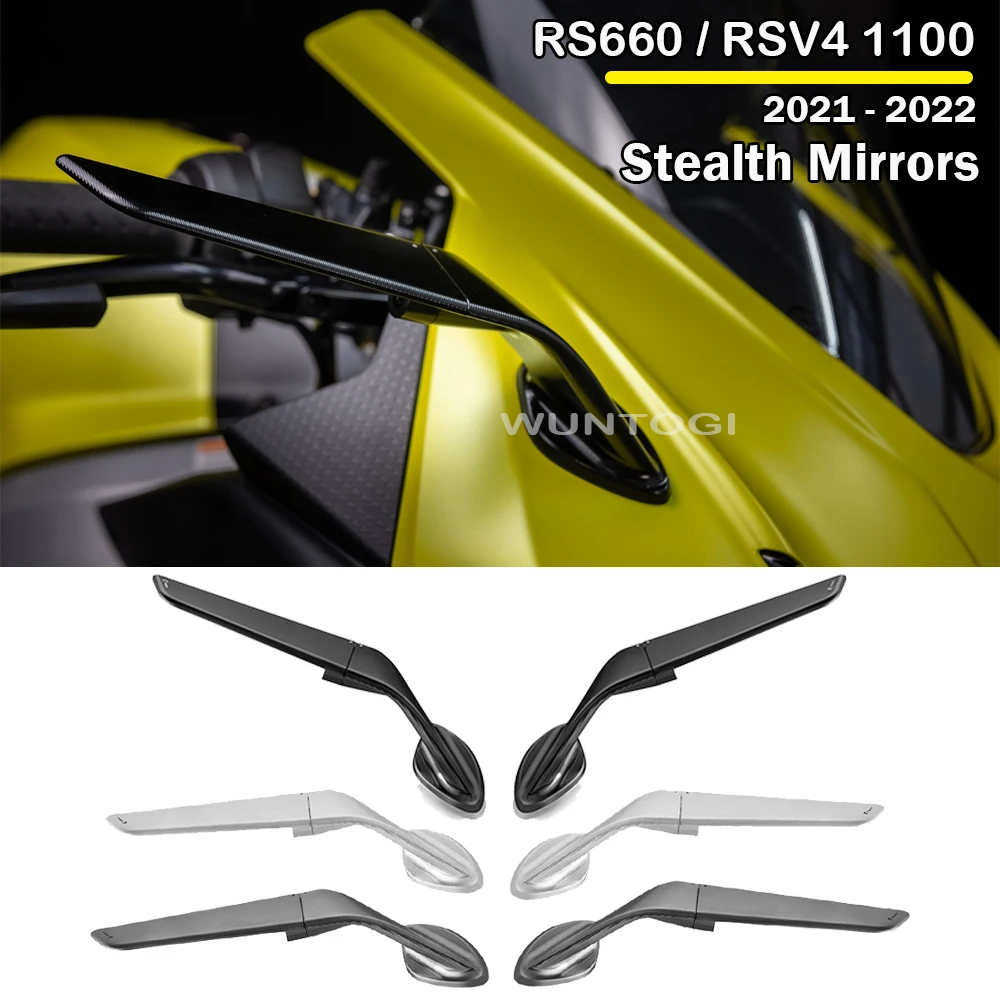 Para Aprilia RS660 / RSV4 1100 espejos sigilosos Winglets deportivos Kits de espejos ajustables espejos de ala de motocicleta