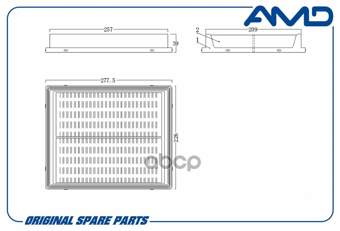 Фильтр Воздушный Kia (Sorento Xm) (2 4) AMD арт. AMDFA56