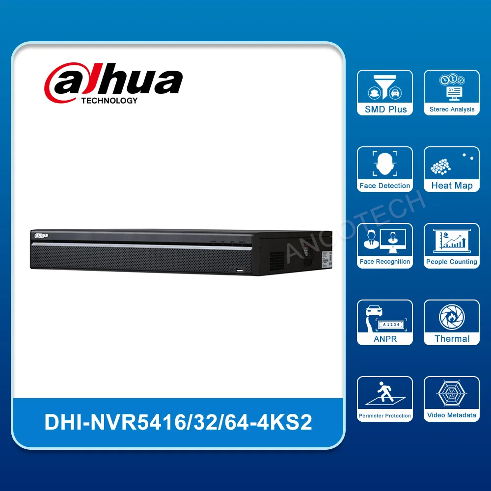 

Dahua 16CH 32CH 64CH 1.5U 4HDDs 4K & H.265 Pro Network Video Recorder NVR5416-4KS2 NVR5432-4KS2 NVR5464-4KS2 NVR