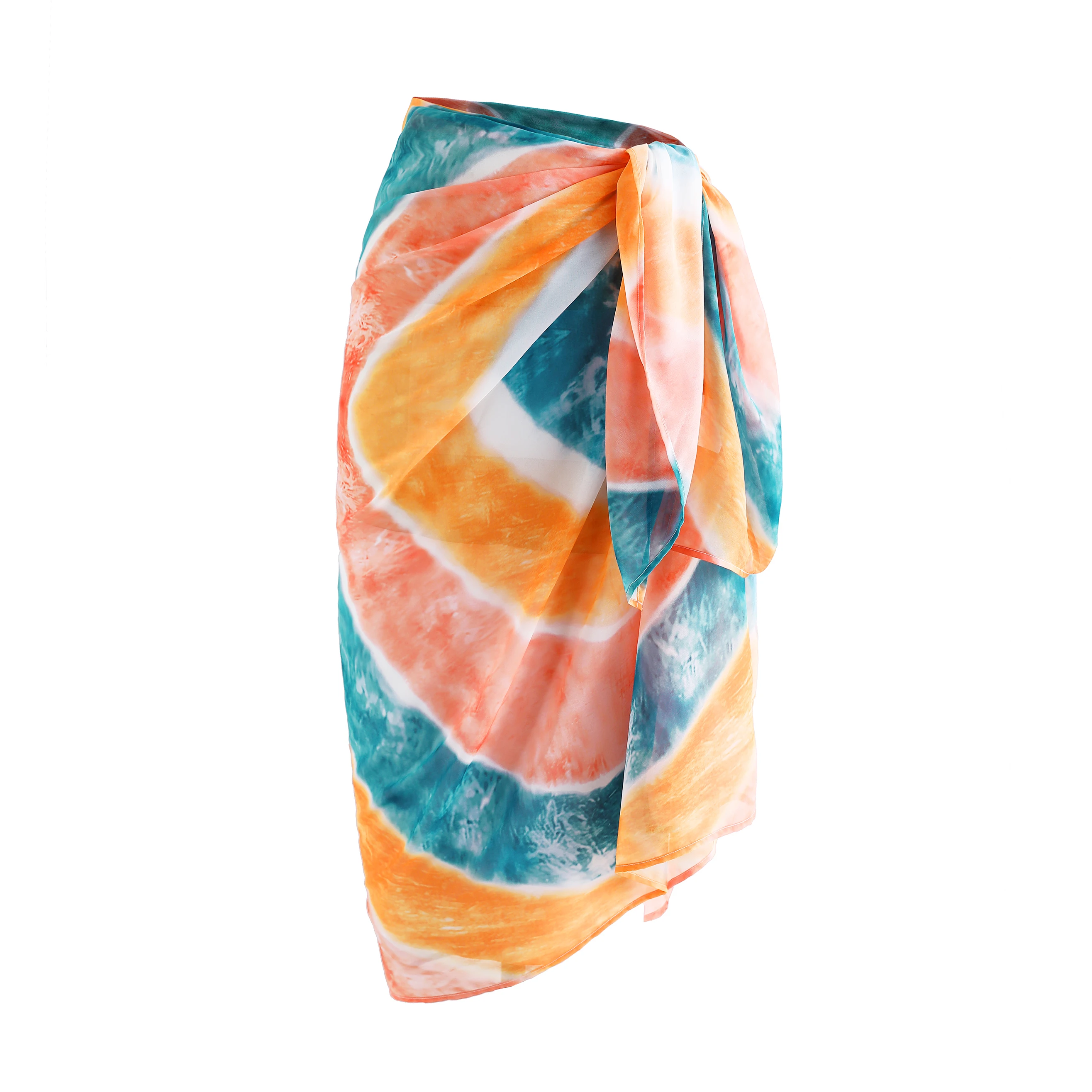 

AROHA 2023 Sarongs for Women Beachwear Cover Ups Chiffon Pareo Beach Wrap Swim Scarf Bright Floral Pattern Summer Holiday Skirt