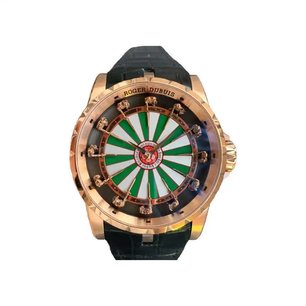 В стиле Roger Dubuis 1:1 Мужские модные роскошные механические часы золотые DBEX0398 |
