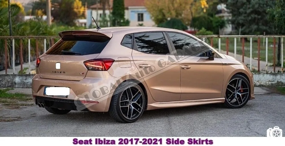 

Для сиденья Ibiza Mk5 боковая юбка порог + боковые юбки крепление 2018-2021 отделка порога автомобильный Стайлинг Авто универсальный спойлер брызговики