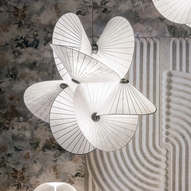 

Post-modern White Cloth Umbrella Pendant Lamp LED E27 Warm Lighting Indoor Bedroom Living Room Decorative Art Hanging Fixture