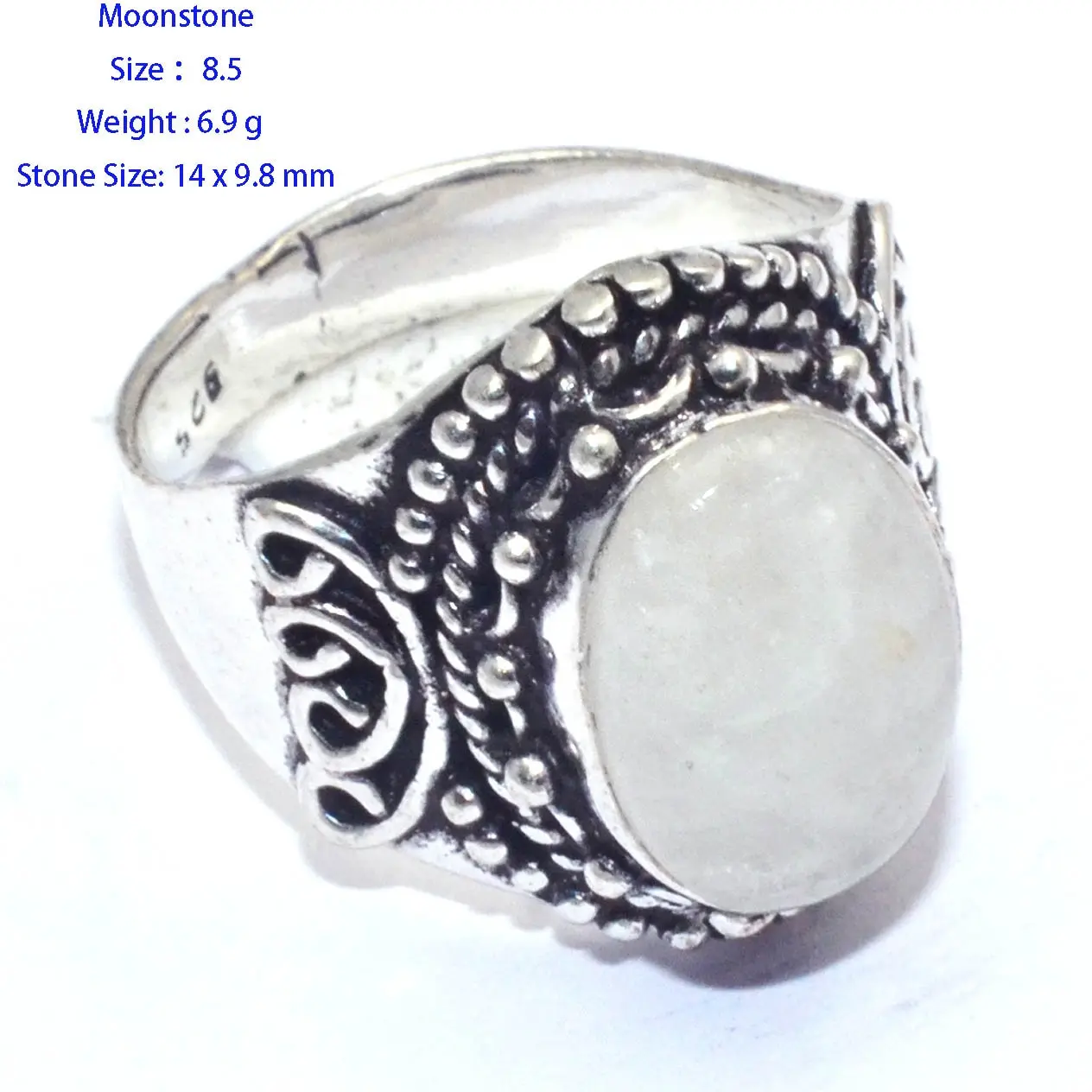 Кольцо из настоящего лабрадорита, лунного камня, тигрового глаза, граната, агата, яшмы, перидота, серебра и меди размера 8,5 и 8,75 дюймов.