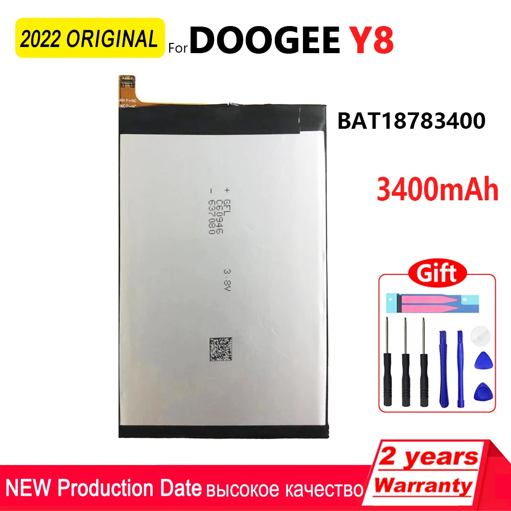 100% Оригинальный аккумулятор 3400 мАч BAT18783400 Для Doogee Y8 высококачественные батареи с