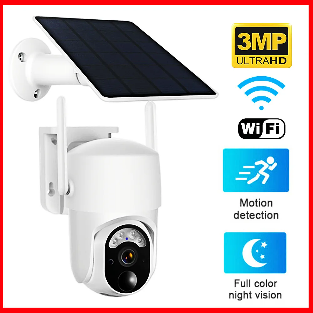 Панельная камера VESAFE S50 на солнечной батарее, 3 Мп, Wi-Fi, 360 дюйма