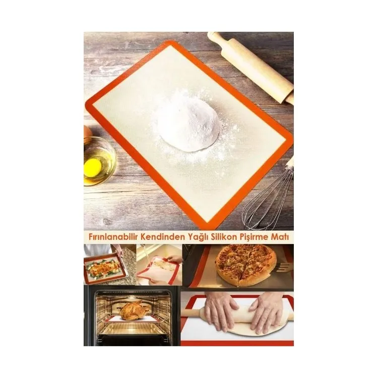 Mutlu Home Силиконовый огнеупорный антипригарный коврик для выпечки Silpat 40X30 см