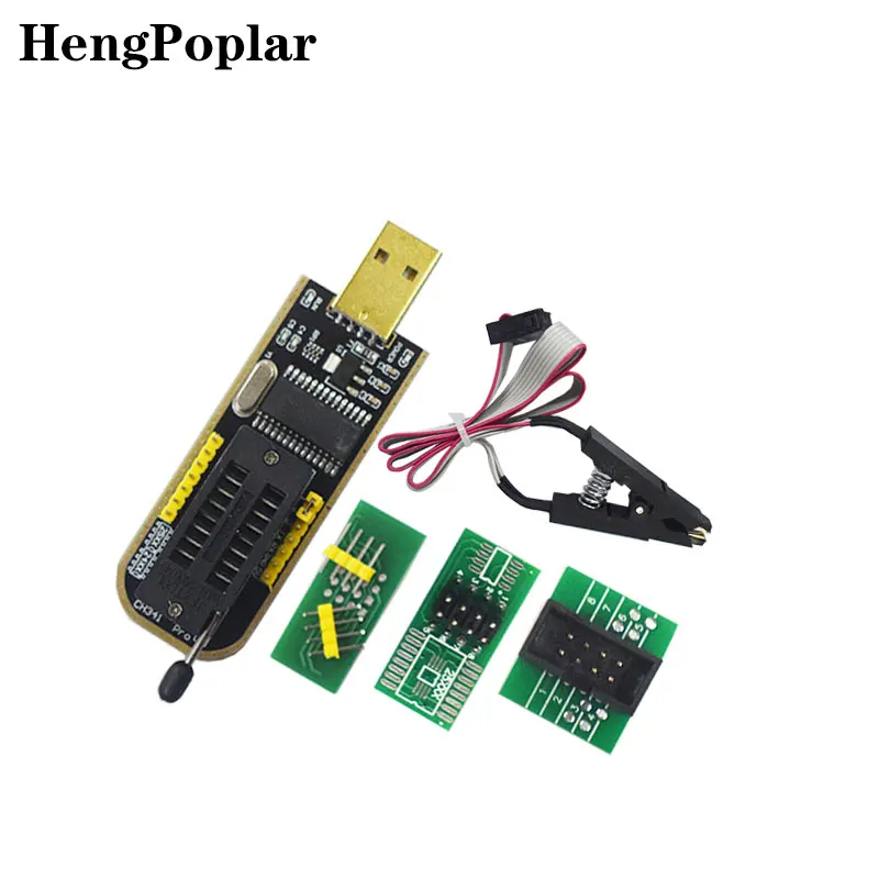 USB-программатор CH341A 24 25 серия EEPROM Flash BIOS + зажим SOIC8 SOP8 адаптер 1 8 в Комплект сделай