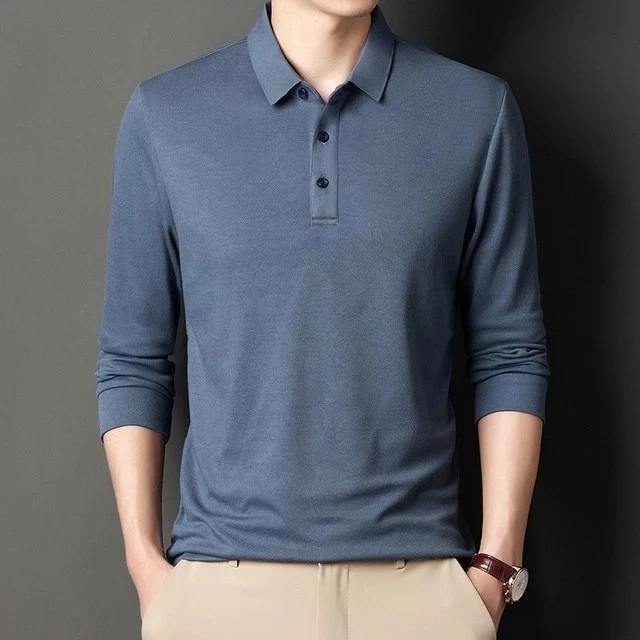 

Camisas de manga larga 2022 de algodón para hombre, camisas informales de negocios de moda de Color sólido
