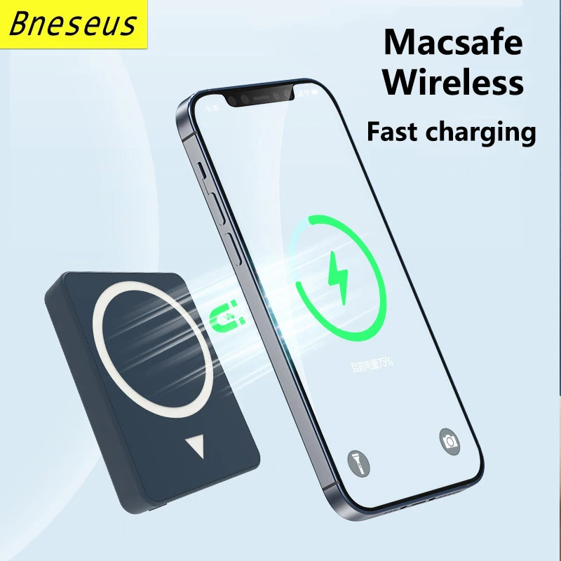 Mini Magnetic Wireless Power Bank External Auxiliary Battery Pack Macsafe Apple Charger For iPhone 12 13 14 Portable Powerbank