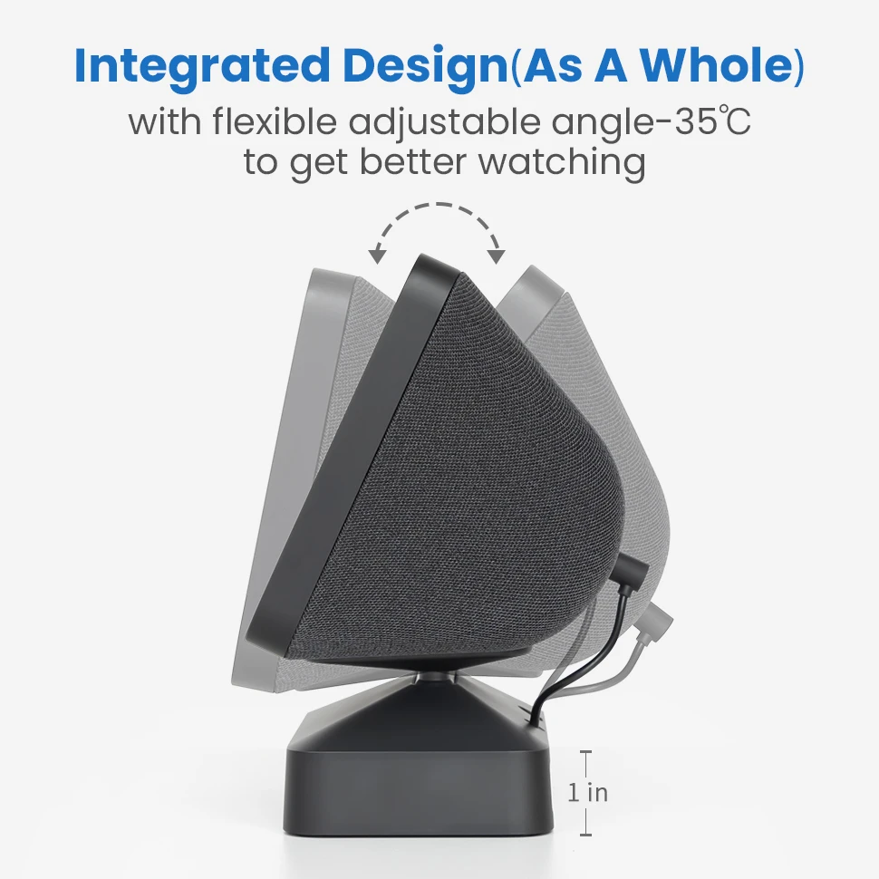 GGMM 15000mAh Reachargeable Battery Base For Amazon Smart Speaker Echo Show 8 1st 2nd Protable Adjustable Stand Accessory