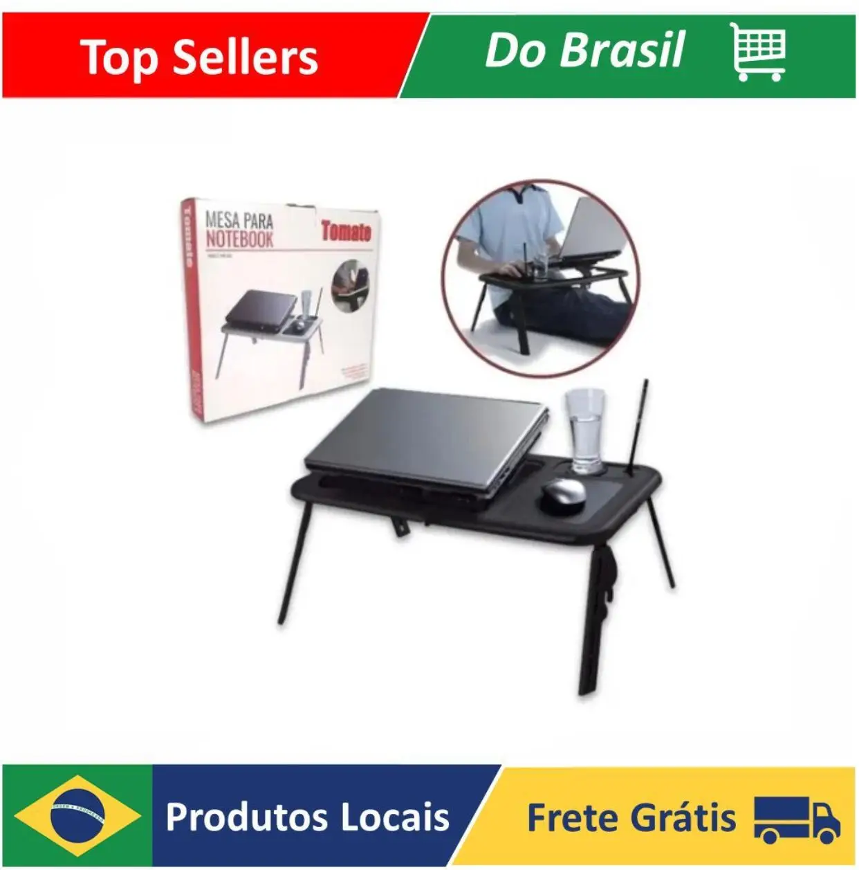 

Suporte Mesa Articulada Para Notebook Com Cooler Top Premium