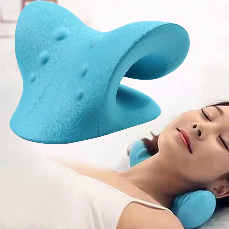 

Neck Shoulder Stretcher Relaxer Cervical Chiropractic Traction Pillow For Spine Correction Muscle Pain Relief Muscle Relaxation