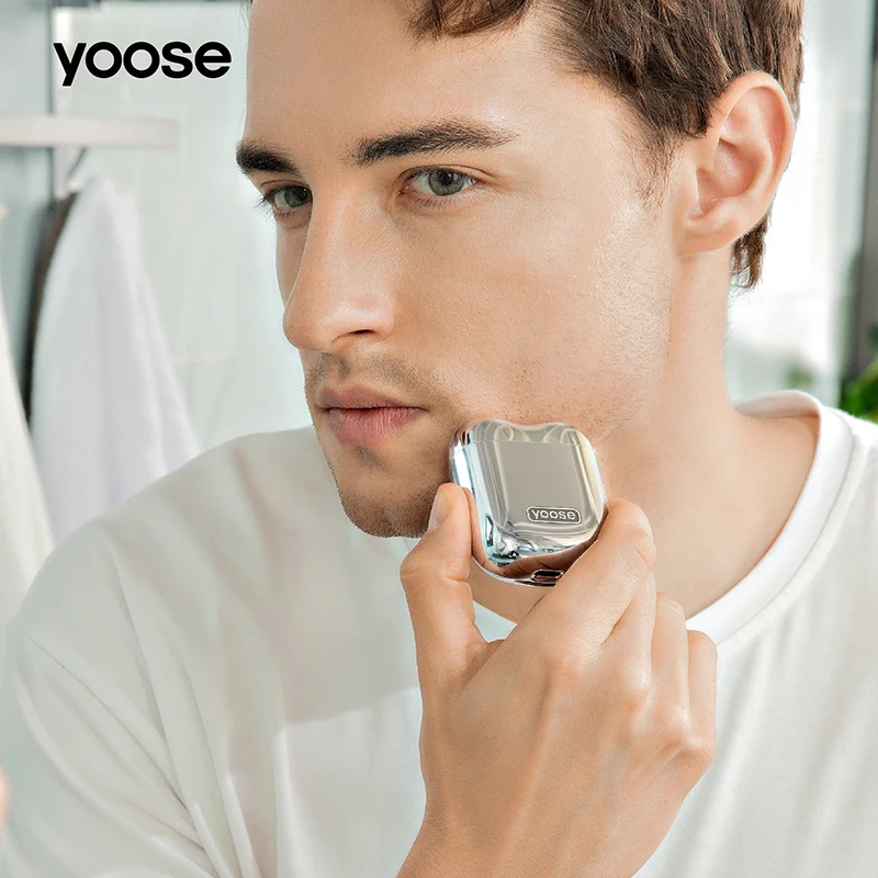 Yoose Mini Rechargeable Waterproof Electric Shaver Wet & Dry for Men Electric Shaving Razors with Travel Case,Blue enlarge