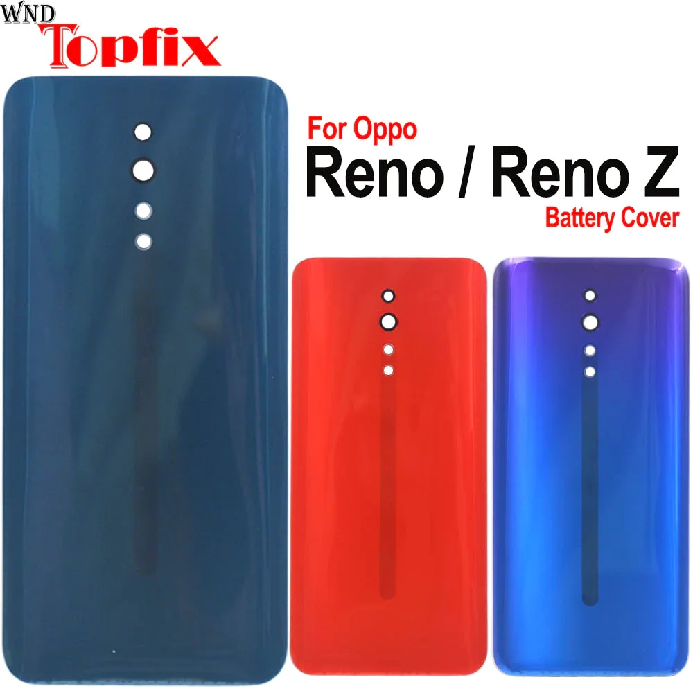 

Новая Крышка батарейного отсека для Oppo Reno / Reno Z задняя крышка батарейного отсека Крышка корпуса заднего стекла Запасные части