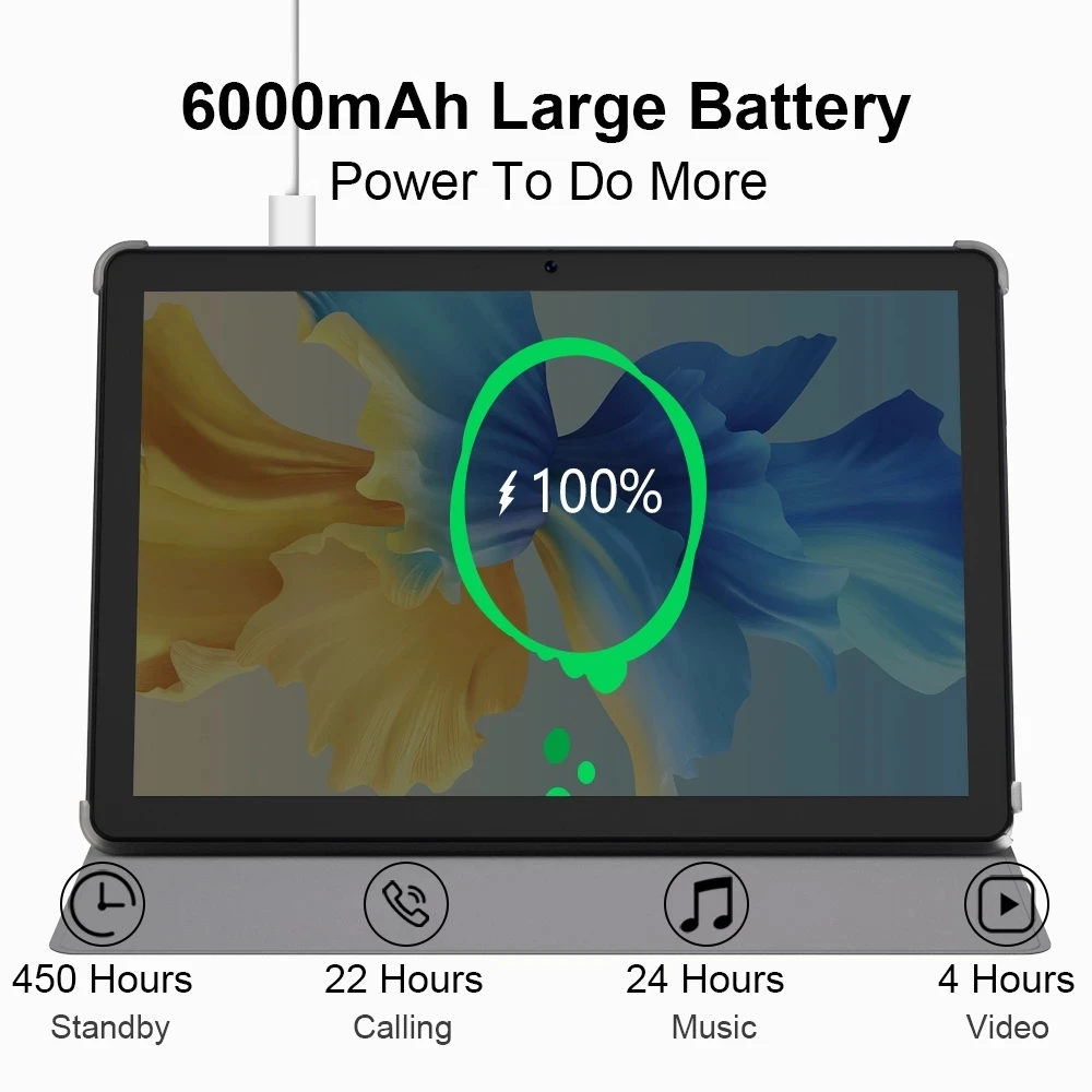 Cubot TAB 10 Tablet 4GB+64GB Android 11 Octa-core 10.1'' FHD+ Display 6000mAh 4G Network 13MP Rear Camera Tablet PC Android Pad