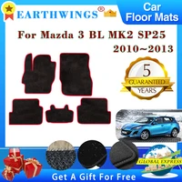 Car Floor Mats For Mazda 3 BL MK2 2010 2011 2012 2013 Mazda3 SP25 Rugs Panel Protective Pad Premium Custom Foot Pads Accessories