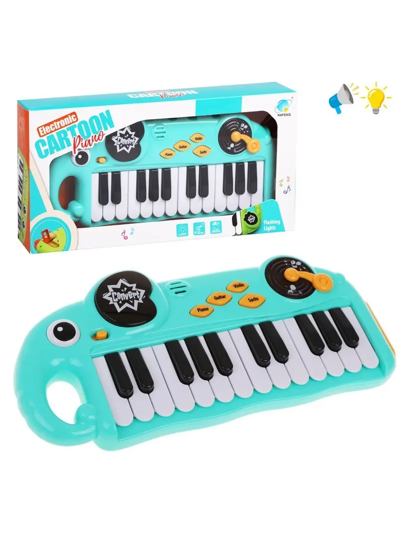 Музыкальный инструмент: Орган 24 клавиши, свет/звук Наша Игрушка 885A