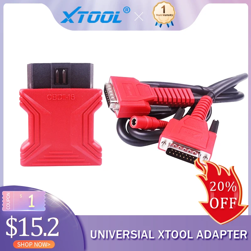

Universial XTOOL OBD2 16PIN Adapter For X100 PAD X100 PRO OBDII Connector For D7/D8/D9/A80PRO/IP608/IP819/X100 PAD3/X100 MAX
