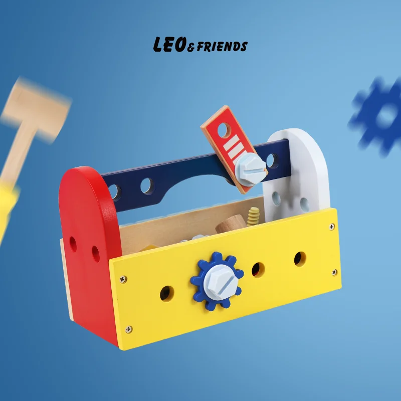 Детский Деревянный Ящик Для Инструментов Fix It' By Scientkidz С 28-компонентным Набором