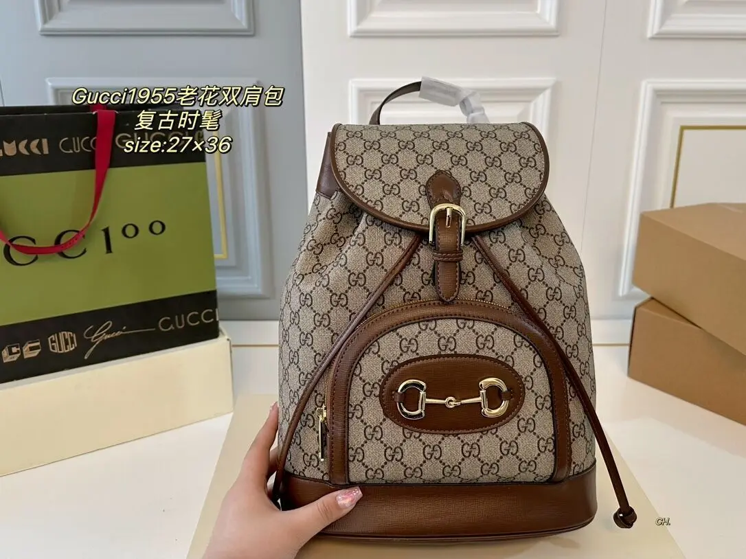 точная копия 1:1 Женская Большая Сумка С Принтом Gucci