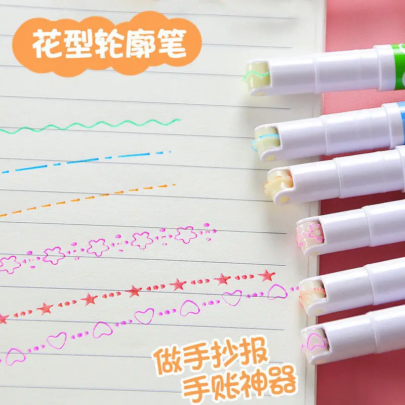 Творческий 6 - Цветной Профиль Ручка Кружева Флуоресцентная