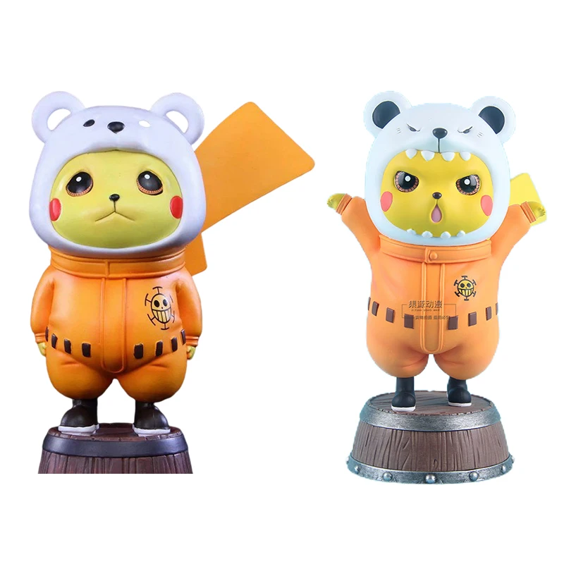 

7'' PVC Pokemon Anime Figure Kawaii Pikachu Cosplay One Piece Bepo Model Figurine Children's Toy for Gift Collection Statue