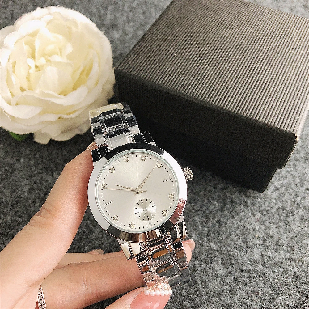 Brand Wrist Watches Women Girl Ladies Crystal Style Quartz Casual Steel Metal Band Clock m148