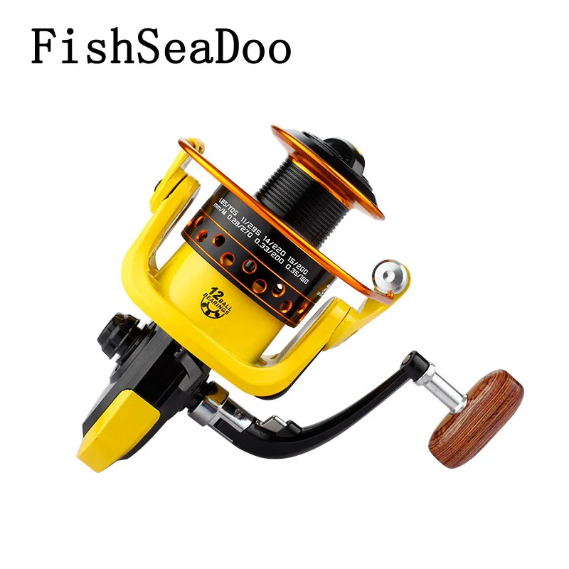

Full Metal Spinning Reel Lure Ocean Fishing Wheel 5.2:1 Ratio Yellow 1000 - 7000 Spool Farther Casting Angling Surfishing Perch