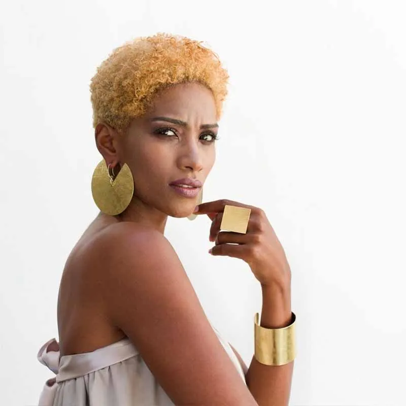 Large African women's earrings for Afro-centric personality style