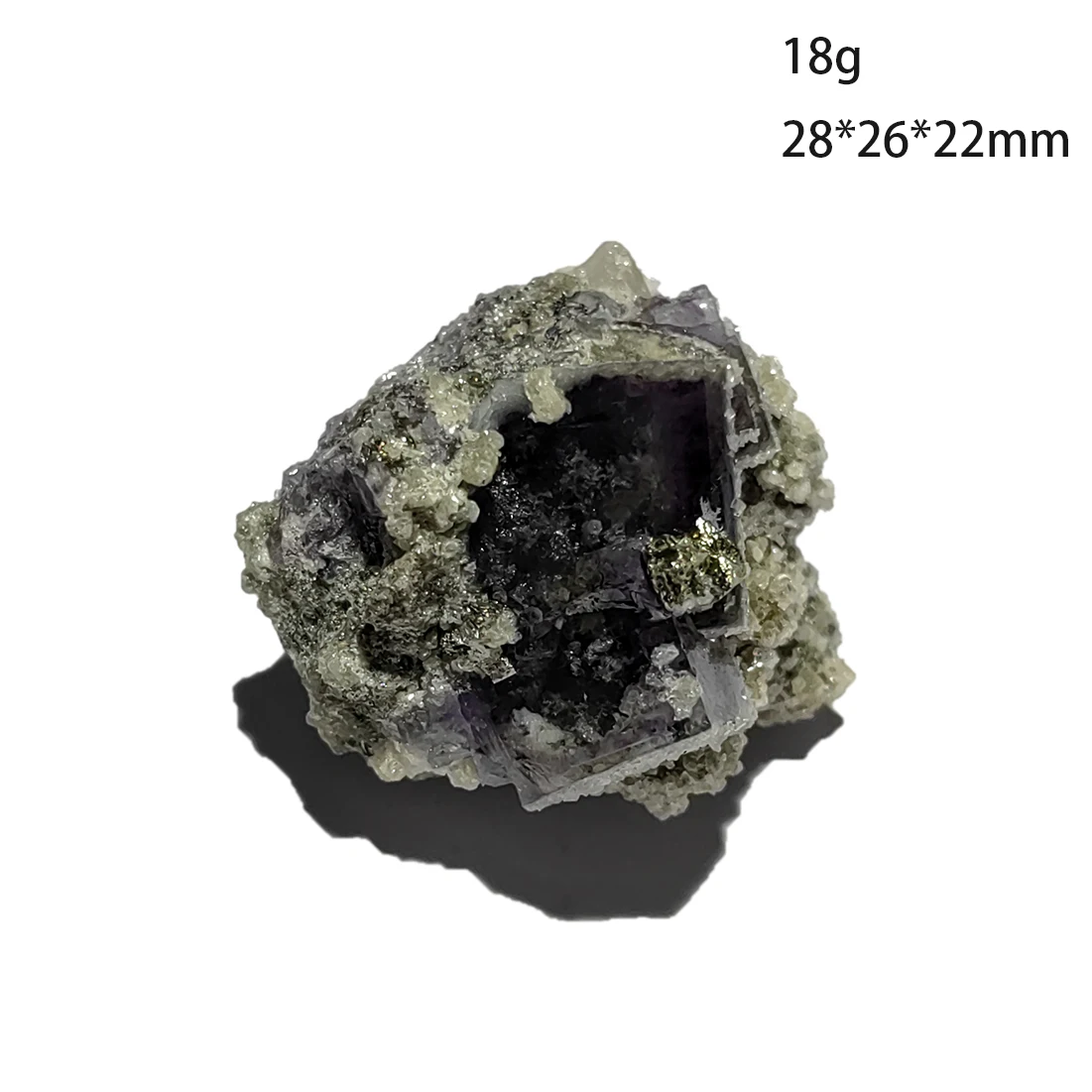 

C5-9B Natural Fluorite Mica Pyrite Mineral Crystal Specimen From Yaogangxian Hunan Province China