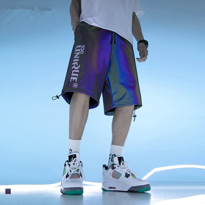 Шорты мужские с завышенной талией мешковатые штаны в стиле Харадзюку хип-хоп