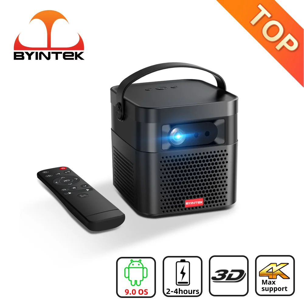 

BYINTEK U70 Smart 3D 4K Android WiFi Portable 1080P Home Theater Video LED DLP Mini Projector For 300inch Cinema Smartphone