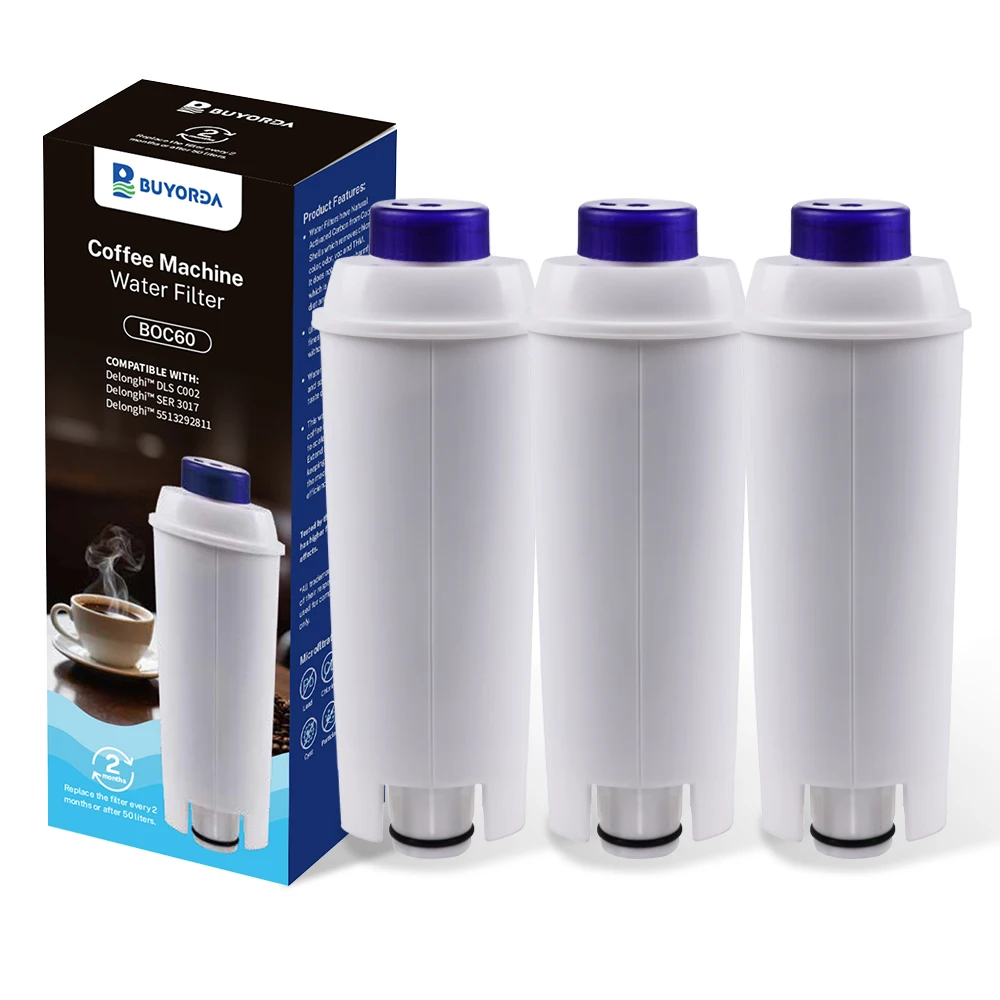 

Замена фильтров для кофемашины для фильтра DeLonghi DLSC002, картриджи для фильтров для воды, совместимые с ECAM ESAM ETAM BCO, 3 шт.