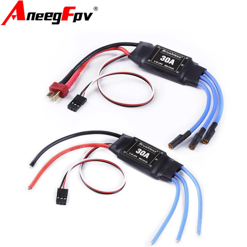 Фото XXD 30A 2-4S ESC Бесщеточный регулятор скорости двигателя RC BEC ESC T-rex 450 V2 Вертолет Лодка для FPV F450 Мини Квадрокоптер Дрон №2