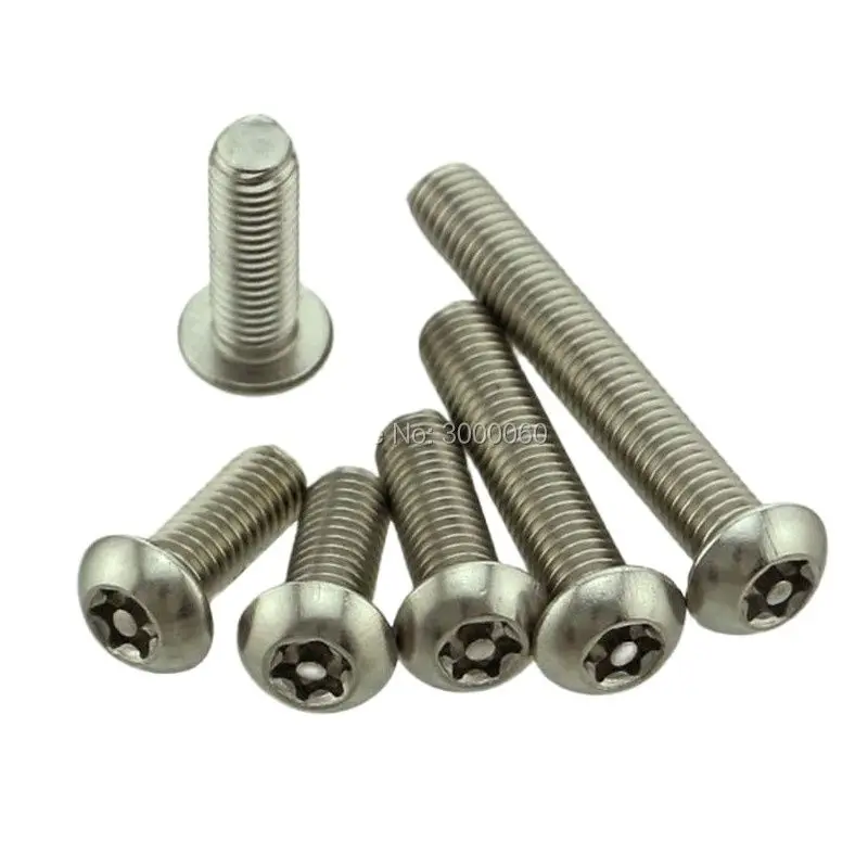 

M3 Stainless Steel 304 Round Head Pin Torx Security Safety Anti Theft Screw 100pcs/Lot