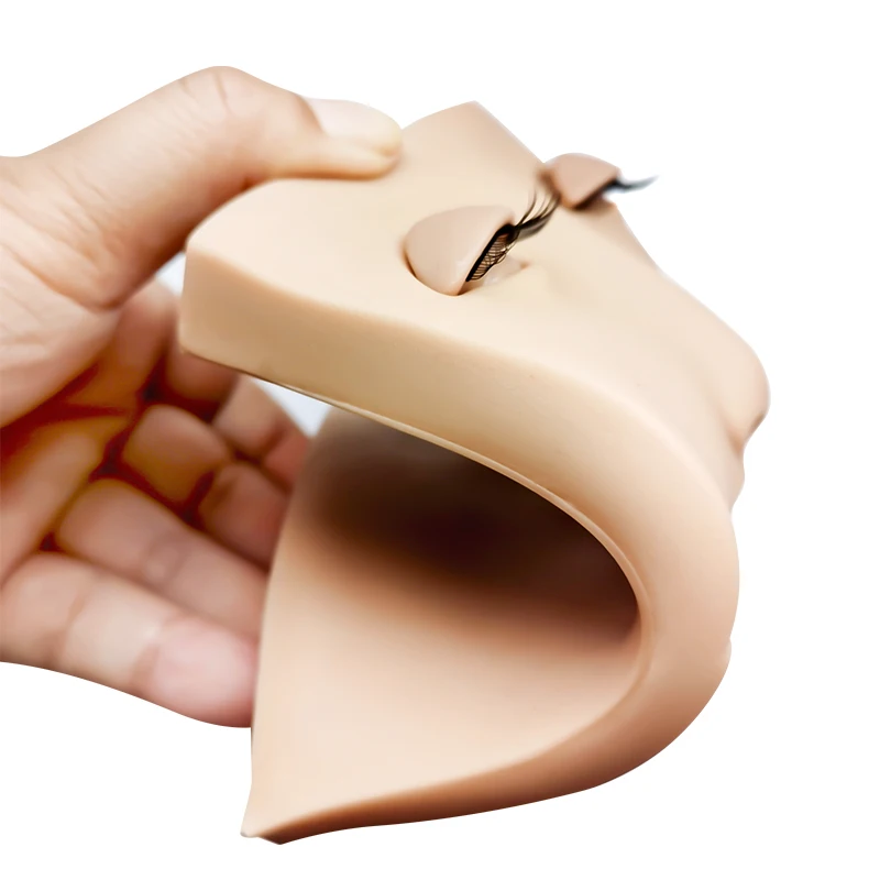 Тренировочная головка для наращивания ресниц с фотокольцами искусственный веко