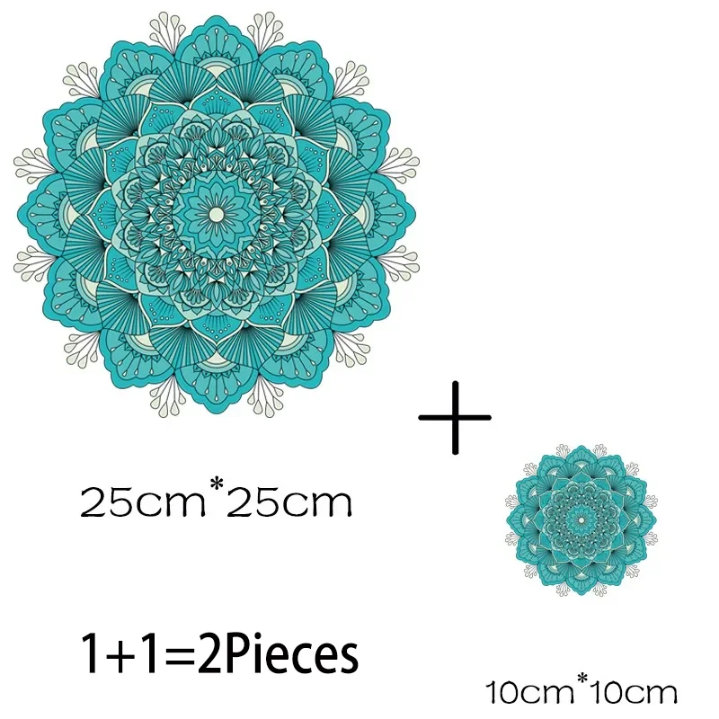 2 шт./партия термоклейкие наклейки Мандала