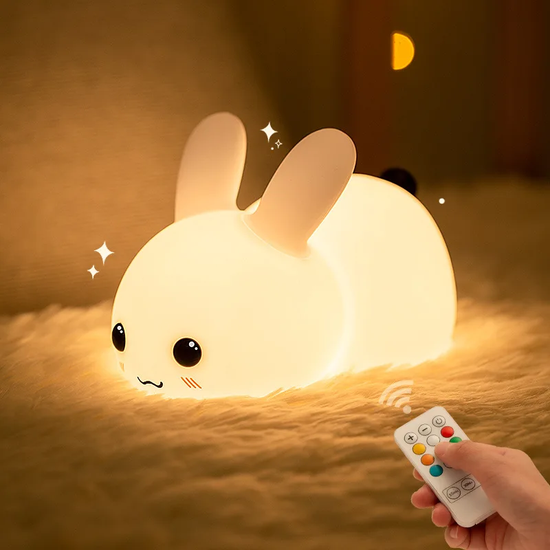 lampe-led-en-forme-de-lapin-en-silicone-pour-chambre-a-coucher-rechargeable-par-usb-telecommande-tactile-luminaire-decoratif-d'nik-interrupteur-cadeau-pour-enfant