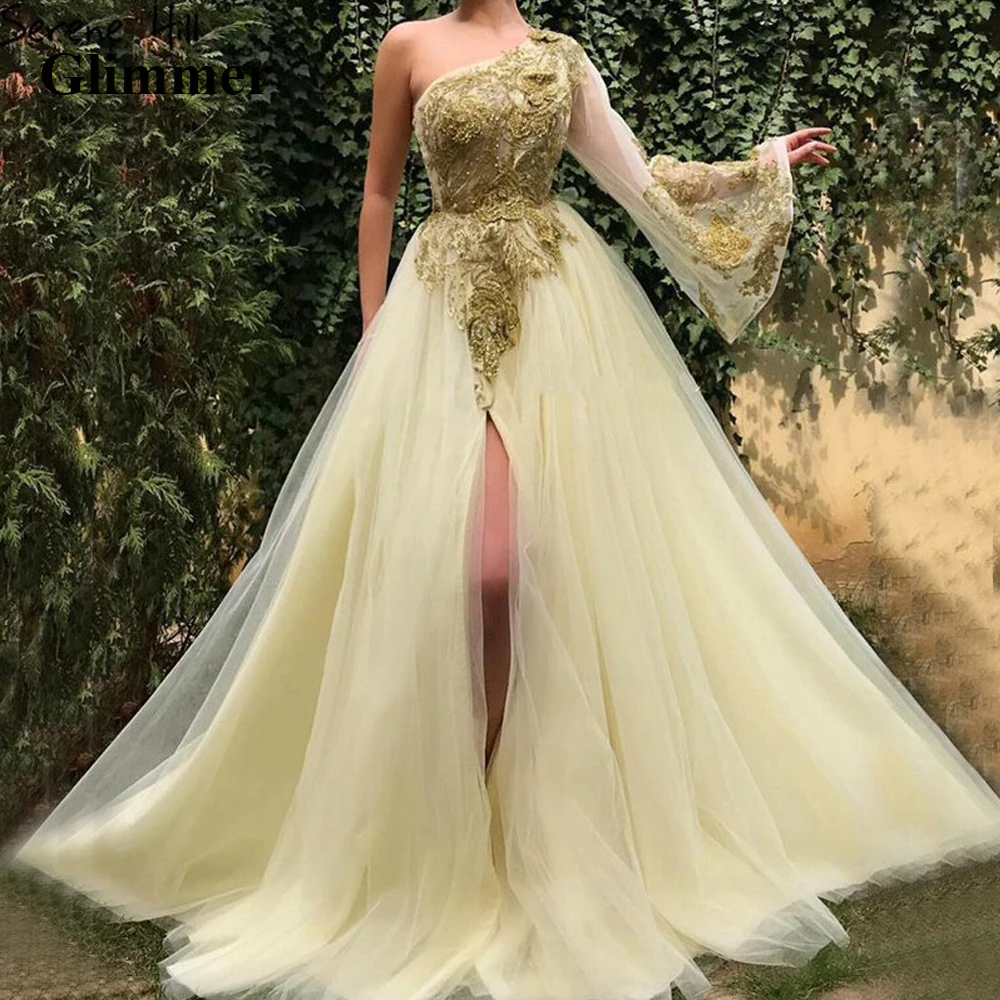 

Glimmer Modern Evening Dresses High Slit Formal Prom Gowns Customizable Colors Abendkleider Vestidos De Gala For Women 2023