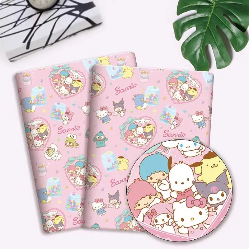Ткань Sanrio 140x50 см мультяшная хлопковая ткань в стиле пэчворк детский домашний