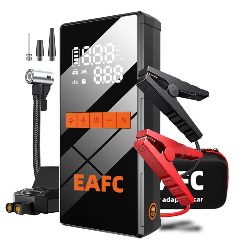 New 150PSI Air Pump Car Battery Emergency Boosters 1200A Car Jump Starter Power Bank Portable Starting Device Car Starter