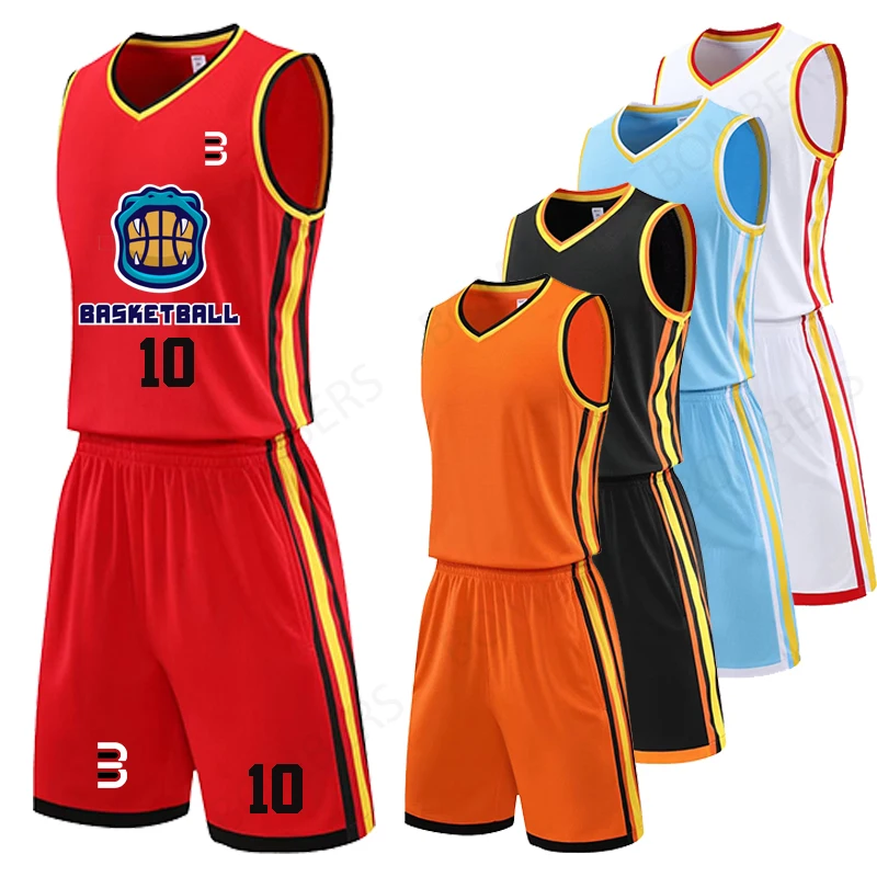

Season Clothing Adult Sports Breathable Uniforms Jersey shorts shooting sleeveless Set Basketball Men Basketball